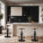Set Of 3 Antique Industrial Round Bottom Adjustable Height Cafe Coffee Retro Vintage Stylish Water Pipe Design Pub Kitchen Bar Stool-591185101
