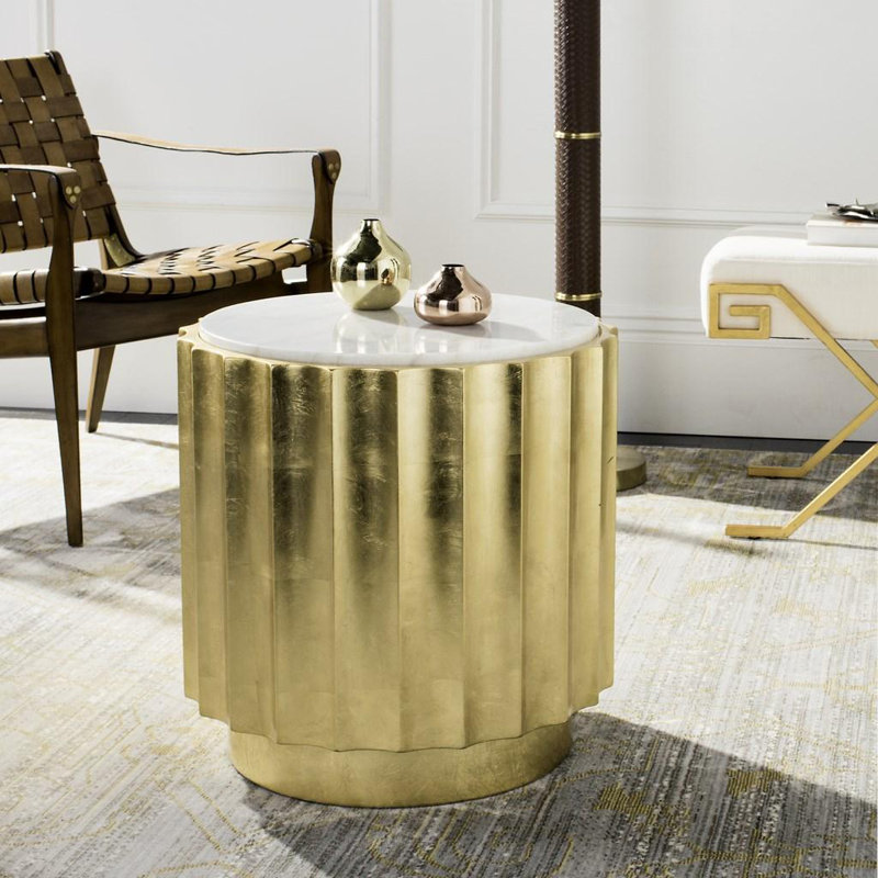 Mycha Marble Top End Table