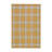 Yellow Grey Plaid Patterned Woven Base Rug-1341330161