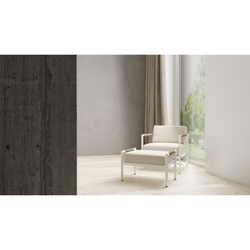 Sabbia Outdoor Lounge Chair, Canvas Flax Sunbrella® Canvas