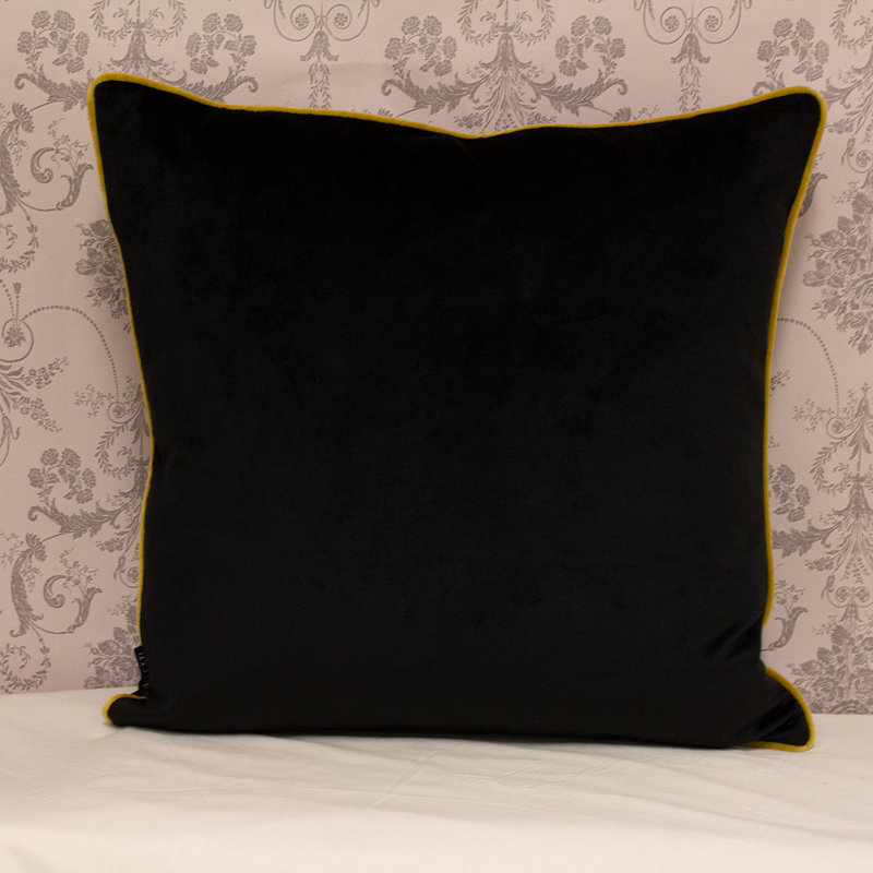 Animal Print Square Cushion Cover, Black, Pillow Cover & Insert