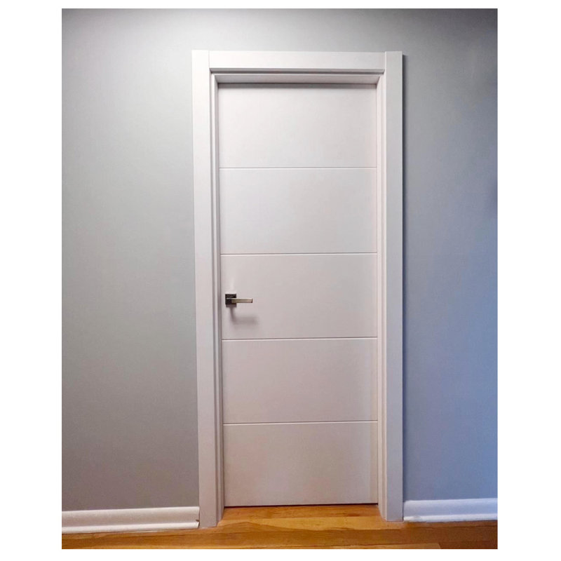 Porte coulissante intérieure graffiti pré-suspendue blanche traditionnelle gauche / droite, Droite, 35,75 po x 80 po 