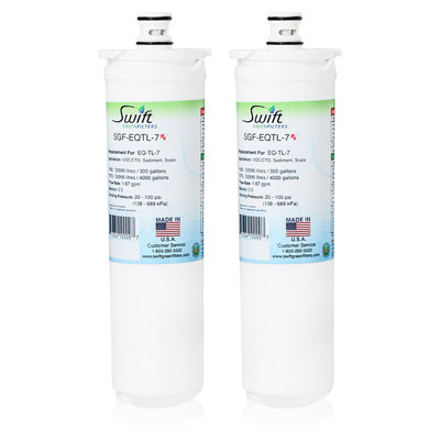 Filtre à eau commercial compatible avec les filtres verts Swift Green de SGF-EQTL-7 pour Bunn EQ-TL-7, fabriqué aux États-Unis, paquet de 2