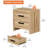 Set Of 2 Nightstands With 2 Drawers, Modern Farmhouse Bedside Table With Matte Black Pulls For Bedroom & Living Room-1838242686