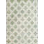 Tapis vert / ivoire en coton noué à la main Emmariah-1138531997