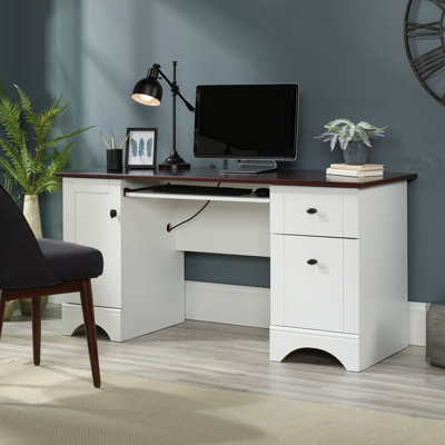 Computer Desk, White Finish