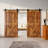 X Design Color Pine Wood Unassembled Door with Two Door Installation Hardware Kit-72589978-72589977