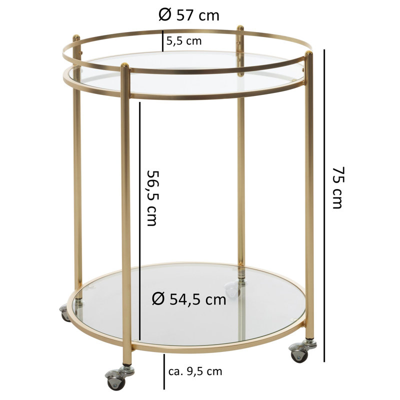Kaden Aluminium Bar Cart