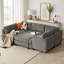 Canapé modulaire moderne à 6 places modulaire - Revêtement en velours côtelé, conception à combinaison libre (forme en L ou en U), 250 lb / assise-1865299933
