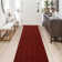 Custom Size Non-Slip Rug Red Indoor Area Rug for Hallway Kitchen