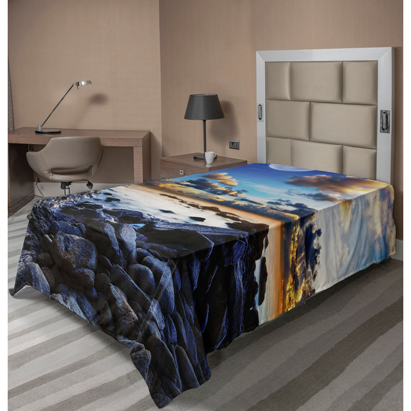 Drap-housse Ambesonne, Drap plat pour lit simple