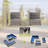10 - Person Outdoor All Weather Wicker Sectional Seating Group with Cushions and Fire Pit Table-866554211