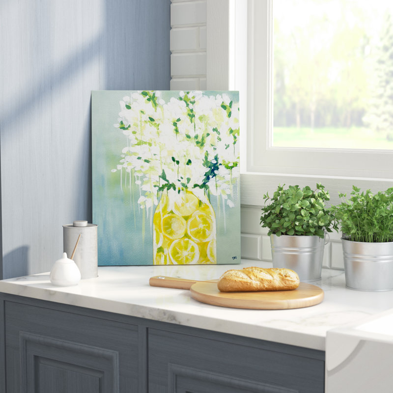 Limoncello - peinture sur toile, Toile tendue, H 20 po x l 17 po