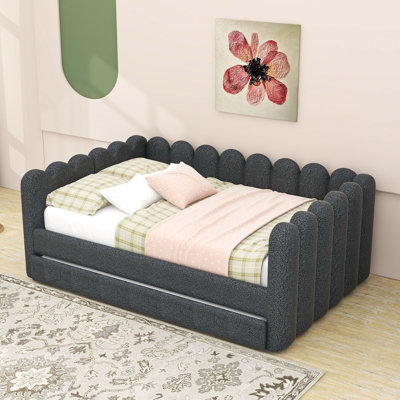 Queen Upholstered Daybed with Twin XL Trundle