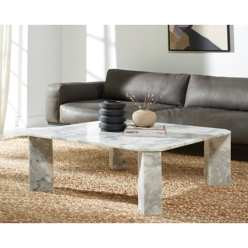 Table basse Ghislaine, Blanc / gris