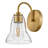 Vera Single Light Bath Vanity Wall Sconce with Clear Bell-Shaped Glass-1013515594