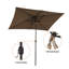 Parasol de marché rectangulaire lumineux Ishaan 9 pi x 6,5 pi-2141865479