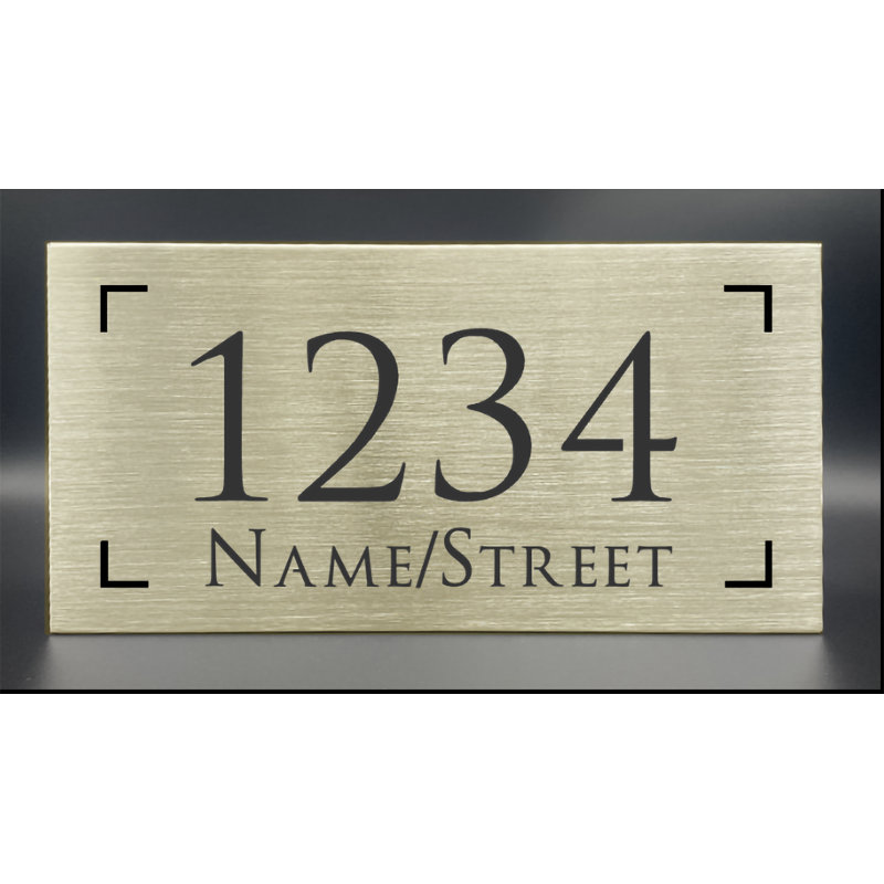 Panneau d'adresse en aluminium illuminé, Bronze clair, Oui