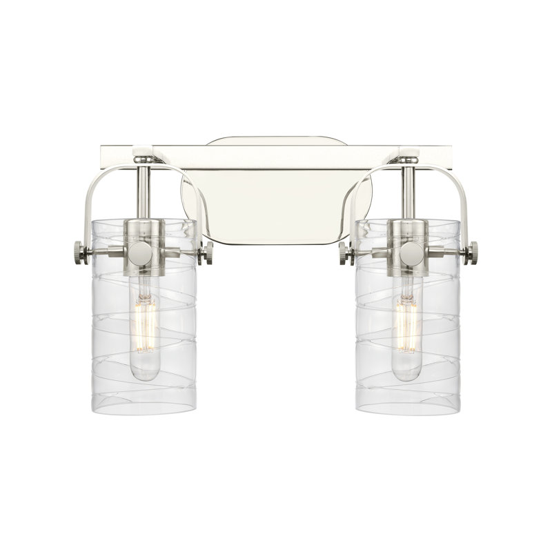 Éclairage pour meuble-lavabo mural 7 po Smethport, Tourbillon déco, Nickel poli, H 7 po x l 3,88 po x P 3,88 po