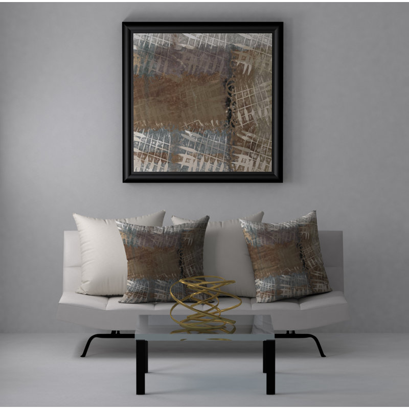 Abstract Throw Pillow, 24" H x 24" W
