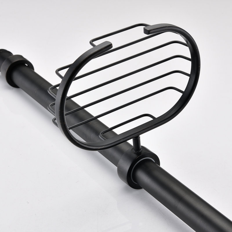 Système de douche avec grande pluie de 8 po et poche - Économie d'espace avec teinture pour la tête, Noir mat
