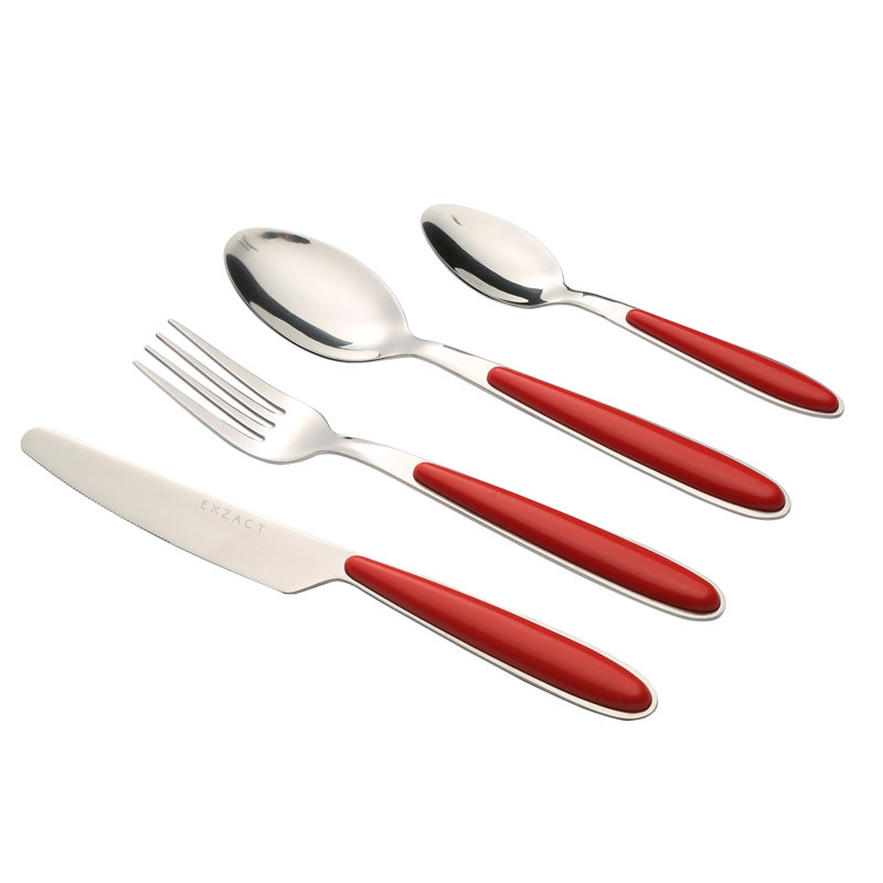 Cutlery 16 Piece Cutlery Set, Service for 4, Red