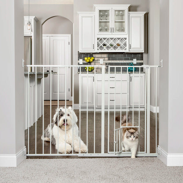 Metal Pressure Mounted Pet Gate With Door