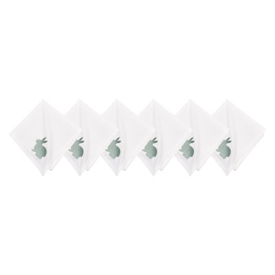 Spring Greens Bunny Napkin Set of 6