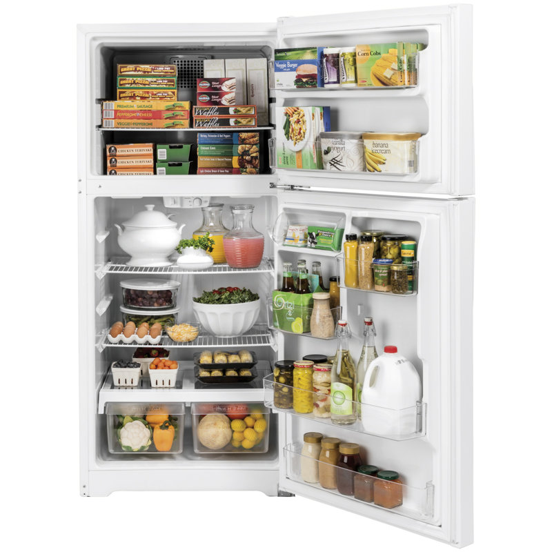 GE® ENERGY STAR® 19.2 Cu. Ft. Top-Freezer Refrigerator, White