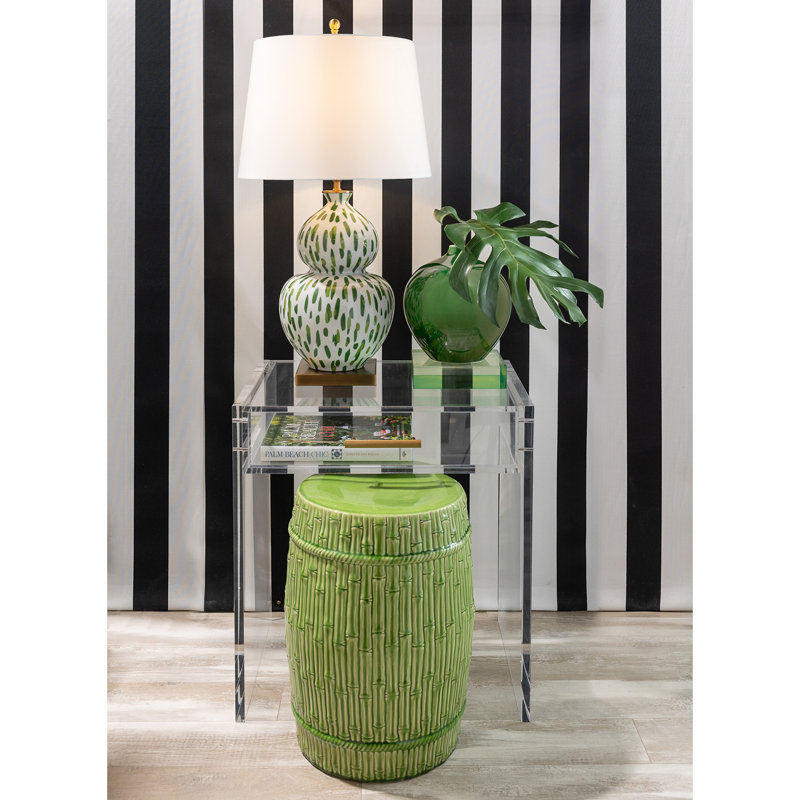 Bamboo Garden Stool, Cream