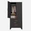 71? White Metal Wardrobe Cabinet With Drawers-1109683178