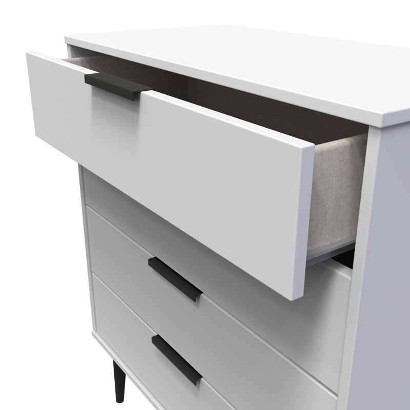 Turah 4 Drawer Chest (Ready Assembled), Grey