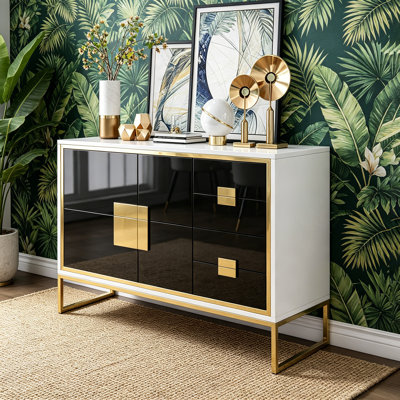 Buffet en verre trempé de style moderne