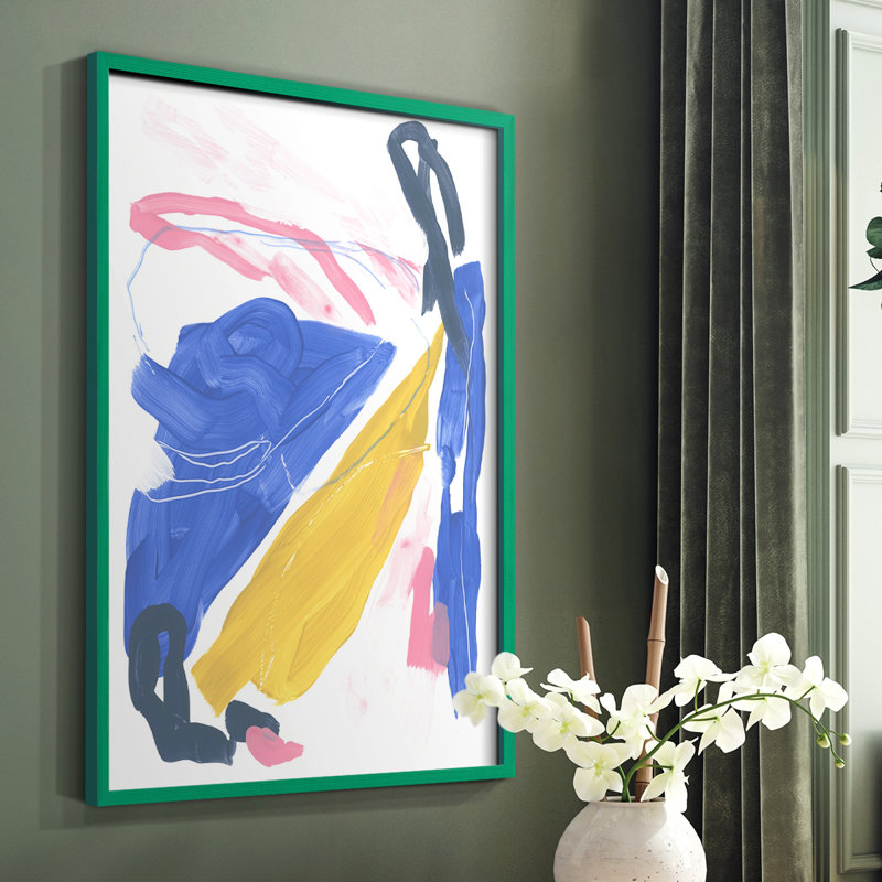 Feedback Loop II Framed Print - Solid Wood, 10" H x 8" W, Green