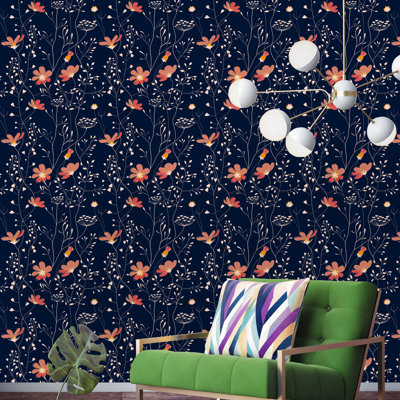 Peel & Stick Floral Roll