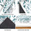 Tapis d'intérieur bleu lavable à la machine, motif paysage de Noël en papier.-893082959