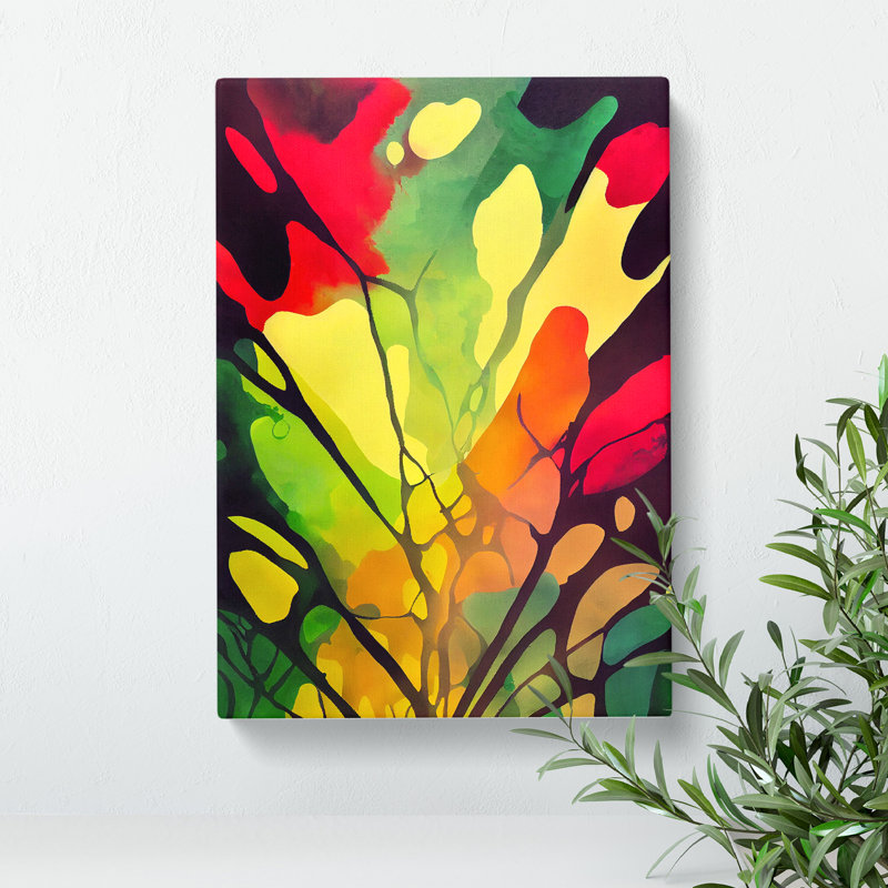 Bright Tree Abstract - Wrapped Canvas Print, 50cm H x 35cm W x 3cm D