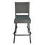 29 po. PE sans accoudoirs gris pour la période de divertissement de patio, finition durable, fonction d'assise incurvée confortable, confort légèrement incurvé tissé-68426951
