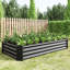 Jardinière rectangulaire surélevée en métal Verina de 18 lb pour le jardin extérieur-121598625