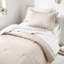Ensemble de couette de luxe 5 pièces à rayures tissées, pour lit simple/simple XL-135545850