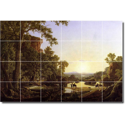 72" x 48" Ceramic Painting Decorative Mural Tile 12" x 12"