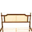 Très grand lit à la mode avec accents, noyer, grand lit et tête de lit en pin, bois, couleur noyer, fabrication-1279324270