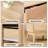 Grooved Wooden Nightstands With 2 Drawers -867821652