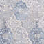 Tapis en polyester tissé à la main en gris / bleu de couleur unie Lincoln-802467970
