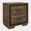 Table de chevet rustique en simili bois à deux tons avec table de chevet 1 pièce Rustic Style