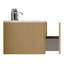 Meuble-lavabo rayé 36 po avec lavabo en céramique blanc, meuble-lavabo mural flottant