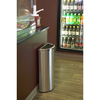 Precision® Steel Open Kitchen Trash Can - 8 Gallons