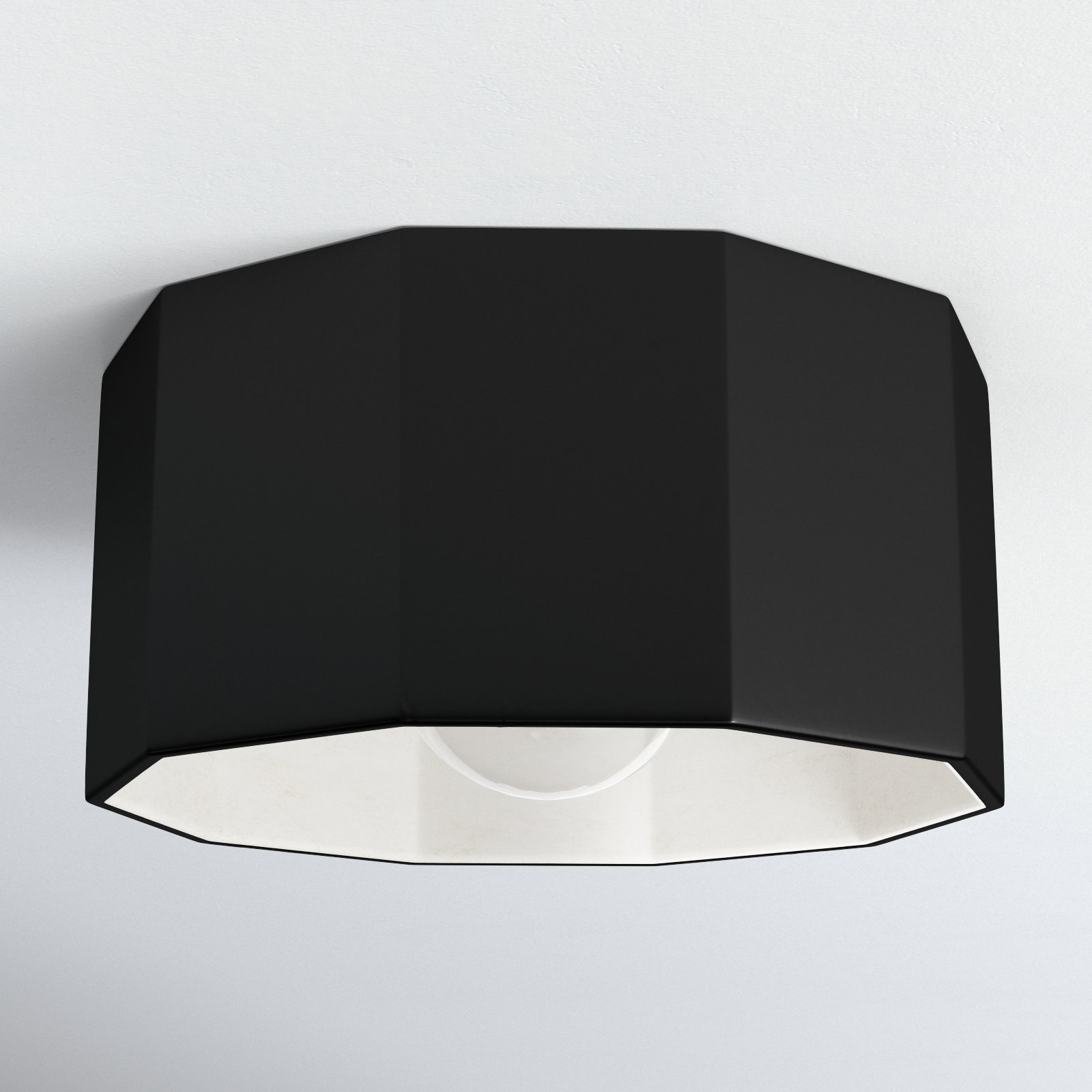 Logan 12" Single Light Flush Mount, Carbon Matte Black
