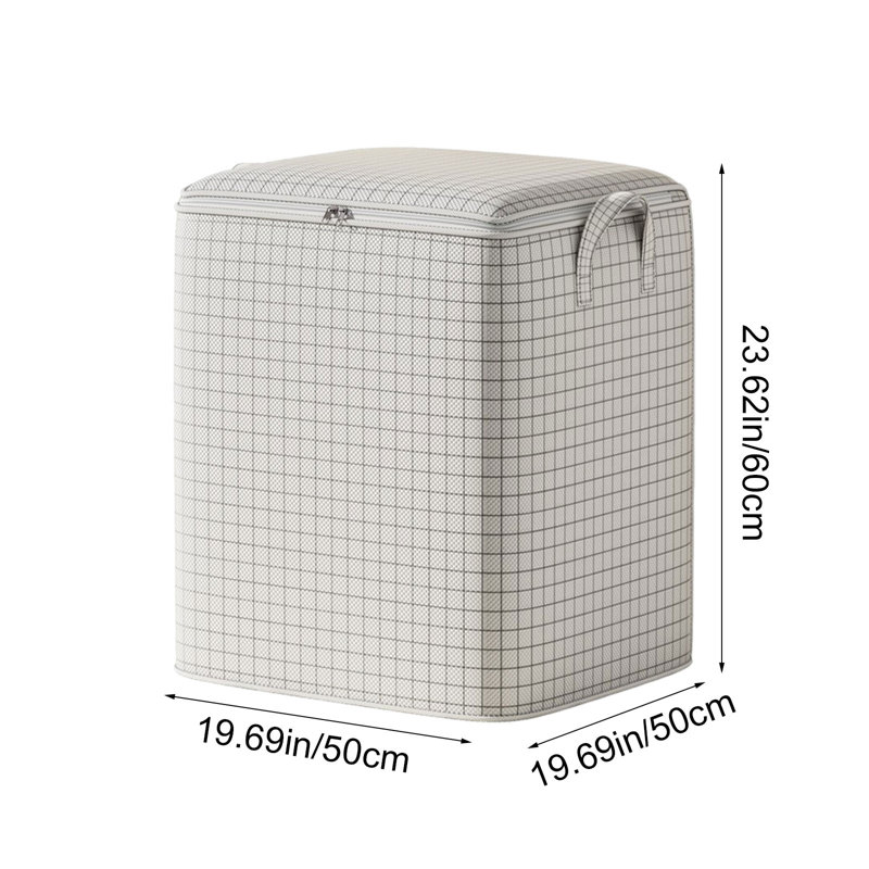  Storage Bins with Lids & Reinforced Handles, Closet Organizers and Storage, Clothes Storage Bags or Moving Packing Bags, Storage Basket Containers for Blanket, Comforter, Pillow, Bedding, L