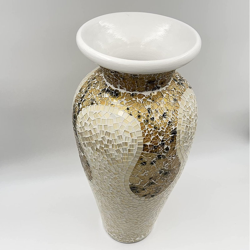Handmade Terracotta Floor Vase, 18" H x 10" W x 10" D
